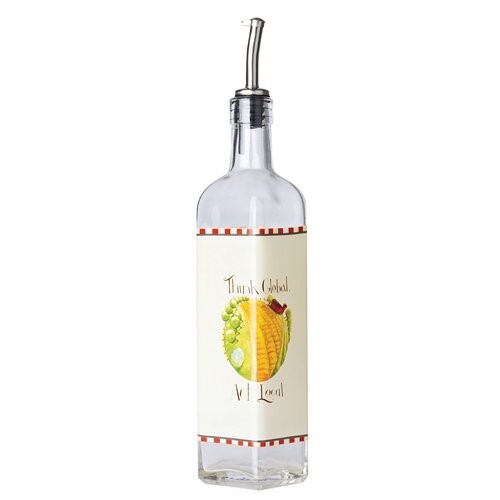 Oliera decorata ML. 473 vetro con beccuccio